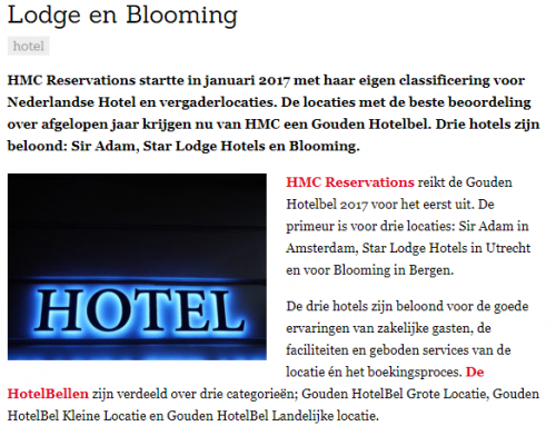 Misset Horeca – Gouden HotelBel